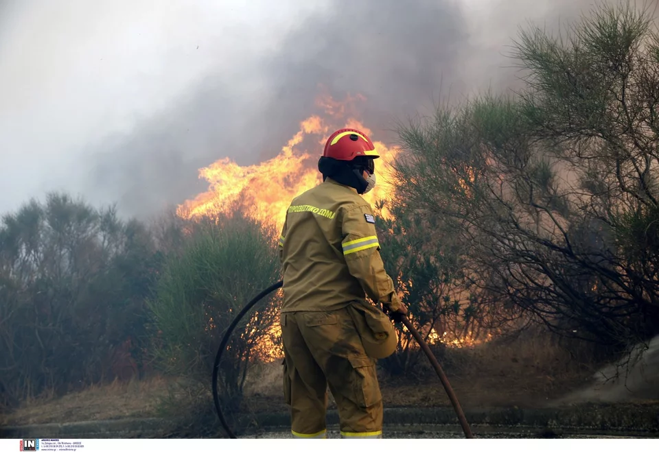 Μεγάλη φωτιά στην Πεντέλη / Φωτογραφία: INTIME