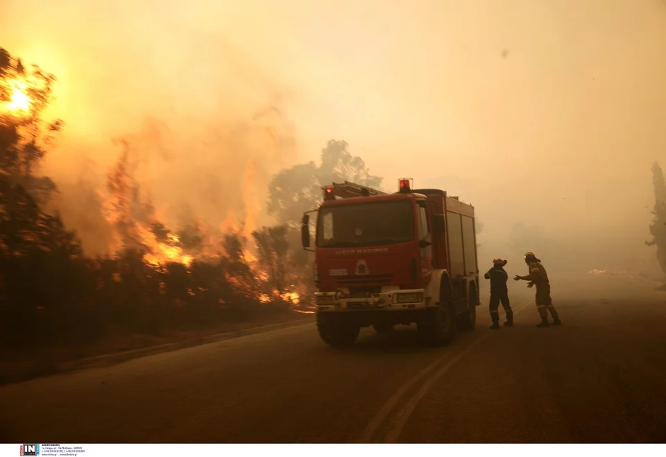 Μεγάλη φωτιά στην Πεντέλη / Φωτογραφία: INTIME