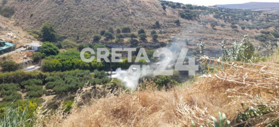 Φωτιά κοντά στο Νέο Κοιμητήριο στο Ηράκλειο / creta24.gr