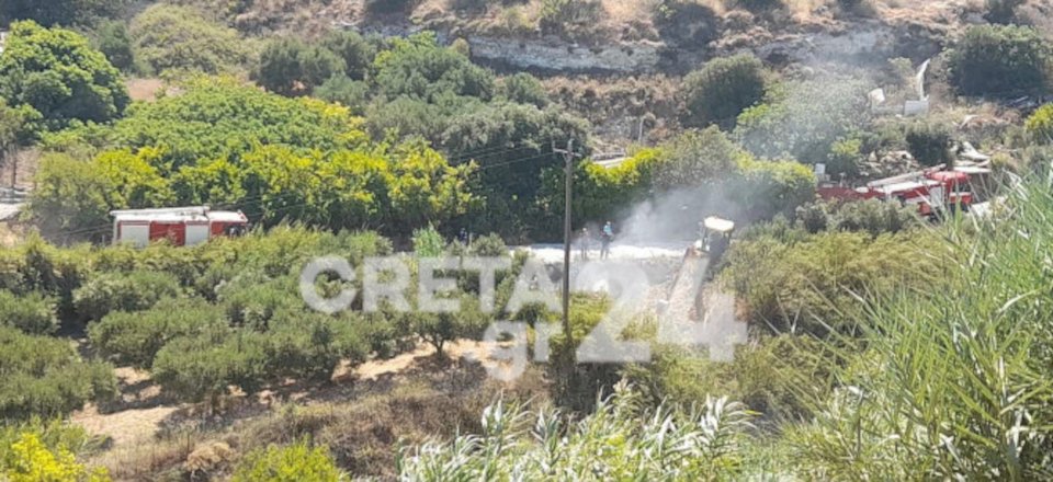 Φωτιά κοντά στο Νέο Κοιμητήριο στο Ηράκλειο / creta24.gr