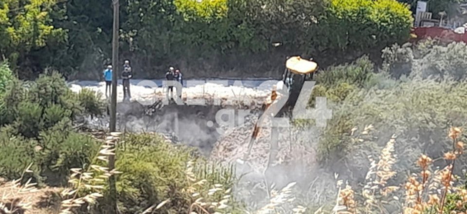 Φωτιά κοντά στο Νέο Κοιμητήριο στο Ηράκλειο / creta24.gr