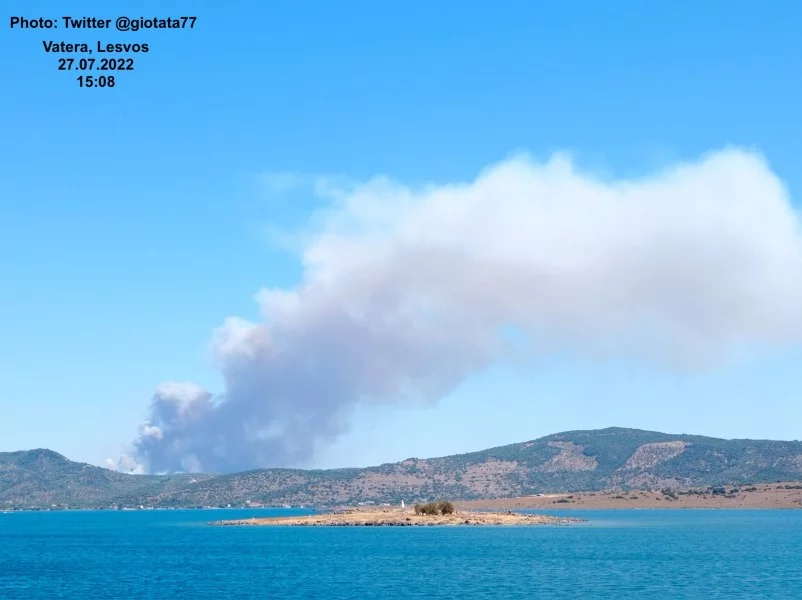 Η φωτιά στη Λέσβο