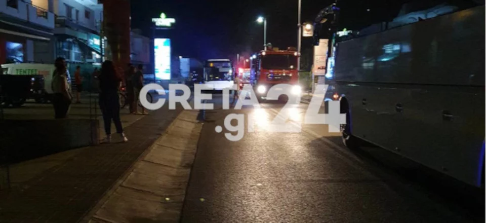 Φωτιά σε λεωφορείο ΚΤΕΛ στην Κρήτη / creta24.gr