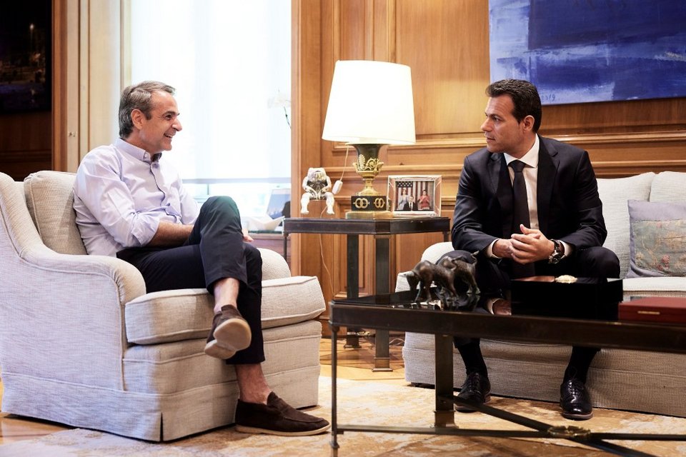 Με τον προπονητή της Εθνικής, Δημήτρη Ιτούδη