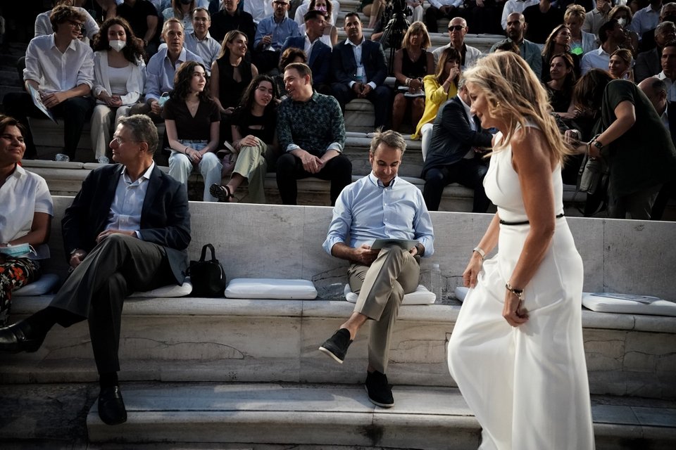 Κυριάκος και Μαρέβα Μητσοτάκη στο Ηρώδειο / Φωτογραφία: Menelaos Myrillas / SOOC