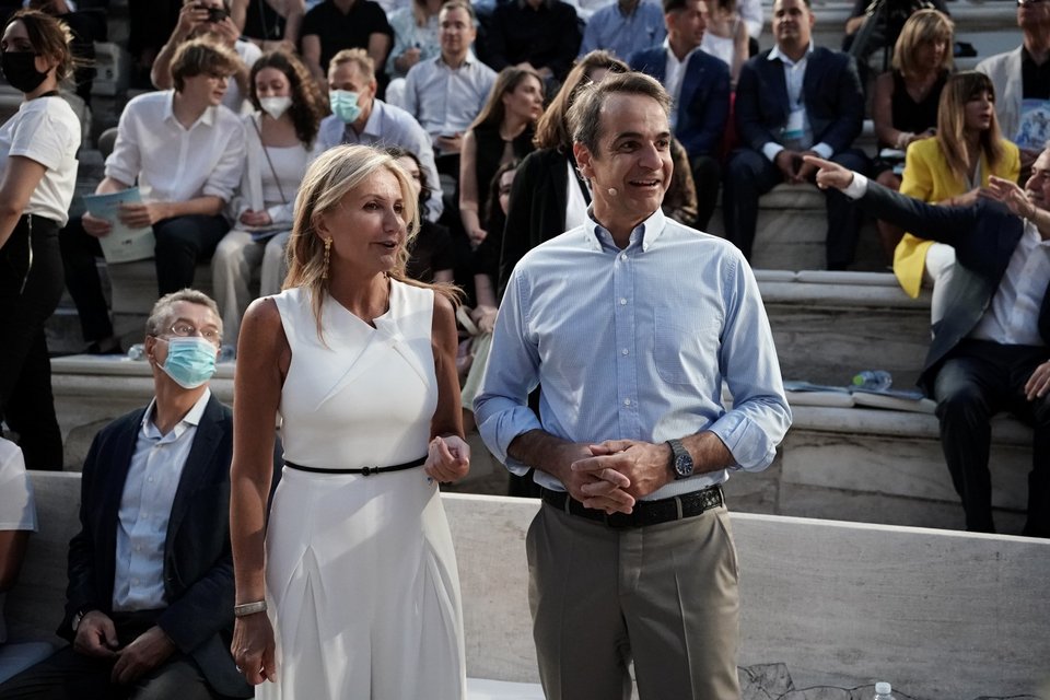 Κυριάκος και Μαρέβα Μητσοτάκη στο Ηρώδειο / Φωτογραφία: Menelaos Myrillas / SOOC