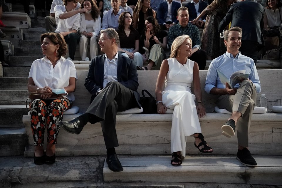 Κυριάκος και Μαρέβα Μητσοτάκη στο Ηρώδειο / Φωτογραφία: Menelaos Myrillas / SOOC