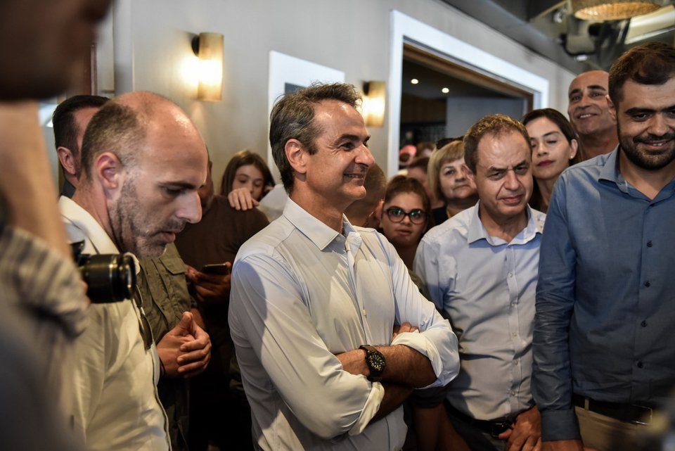 Ο Κυριάκος Μητσοτάκης στην Πρέβεζα / Φωτογραφία: Δημήτρης Παπαμήτσος/ΓτΠ/Eurokinissi