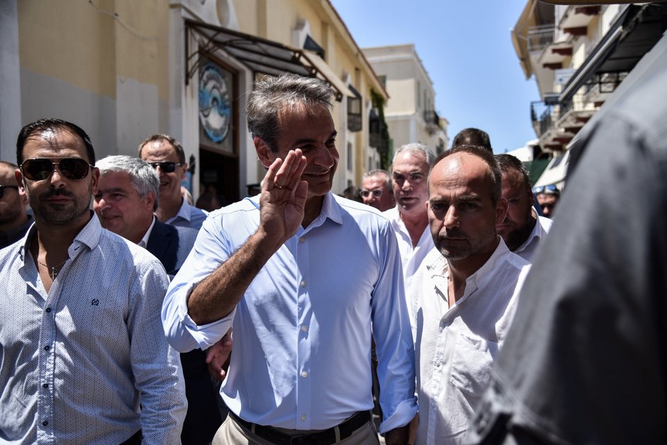 Ο Κυριάκος Μητσοτάκης στην Πρέβεζα / Φωτογραφία: Δημήτρης Παπαμήτσος/ΓτΠ/Eurokinissi