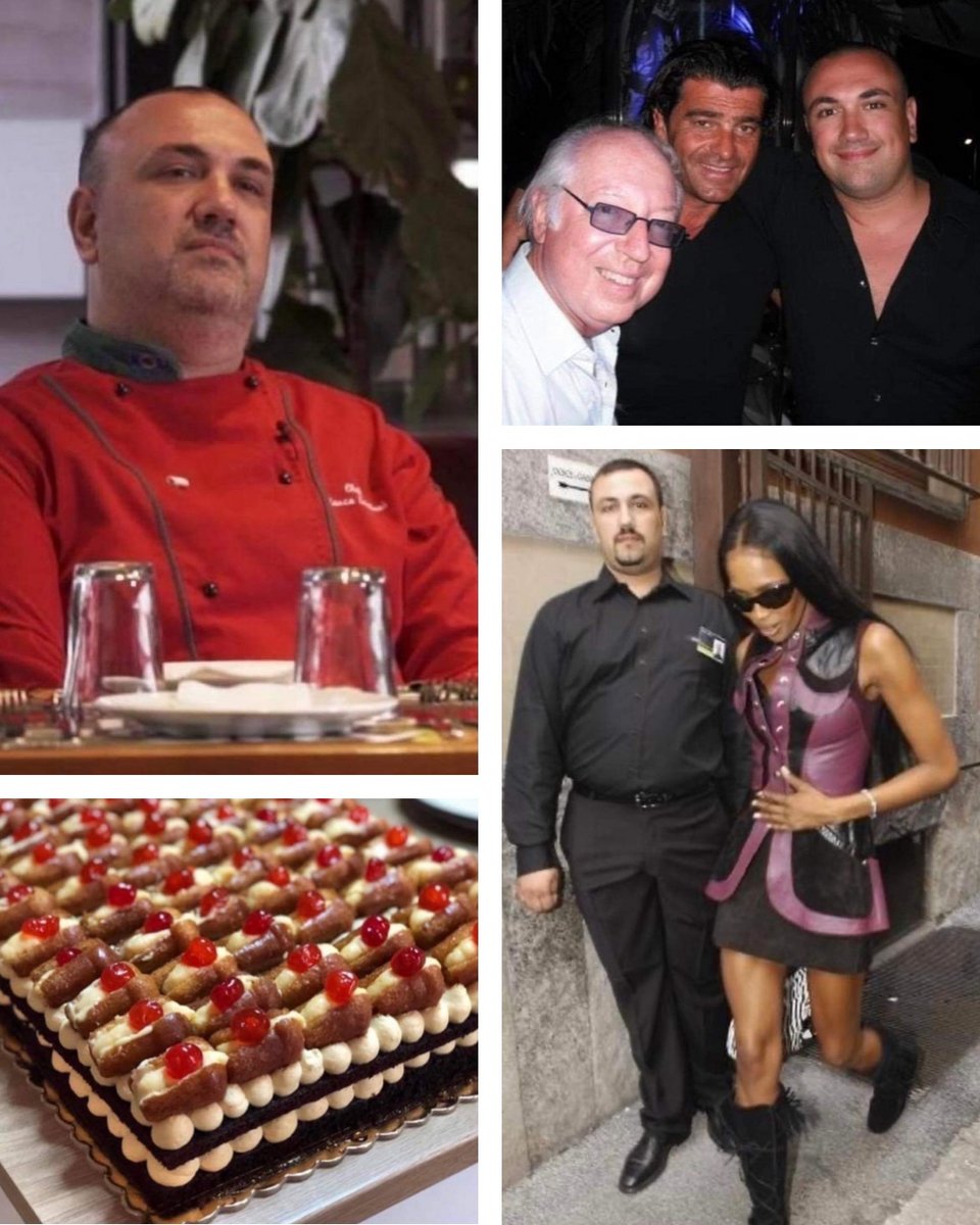 Ο Μάρκο Τζεναμπόνι έγινε από bodyguard σεφ ιταλικής κουζίνας. Κάτω δεξιά, με τη Ναόμι Κάμπελ όταν ήταν σωματοφύλακάς της στη Σαρδηνία. 