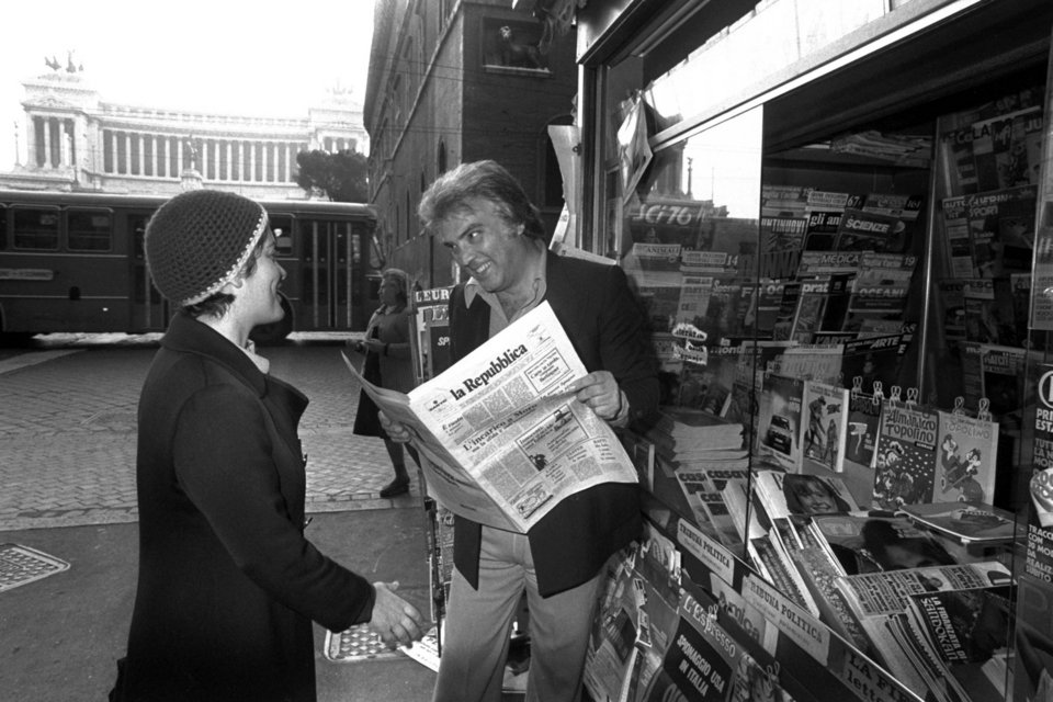 Η πρώτη έκδοση της La Repubblica στις 14 Ιανουαρίου 1976