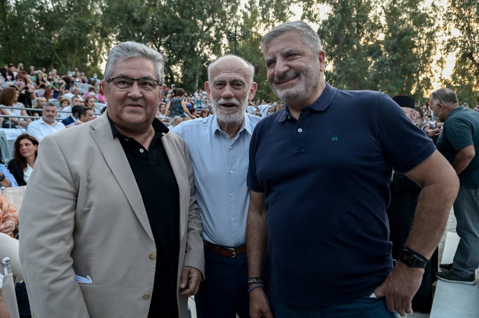 Οι Δημήτρης Κουτσούμπας, Γιώργος Λιάνης και Γιώργος Πατούλης / Φωτογραφία: ΜΙΧΑΛΗΣ ΚΑΡΑΓΙΑΝΝΗΣ-ΕUROKINISSI
