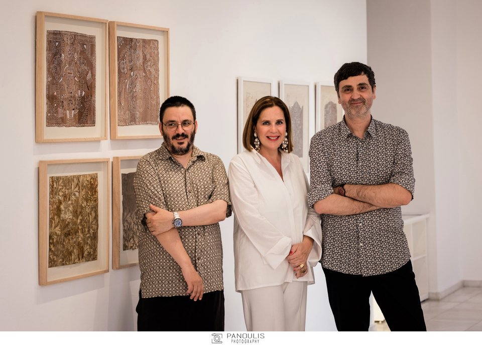  Αλέκος Κυραρίνης , η διευθύντρια της CITRONNE Gallery Τατιάνα Σπινάρη &amp; Νίκος Ποδιάς