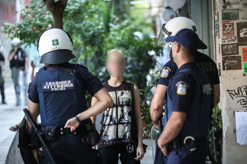 Διαμαρτυρίες στα Εξάρχεια για την κατασκευή σταθμού του Μετρό. Φωτογραφία από EUROKINISSI