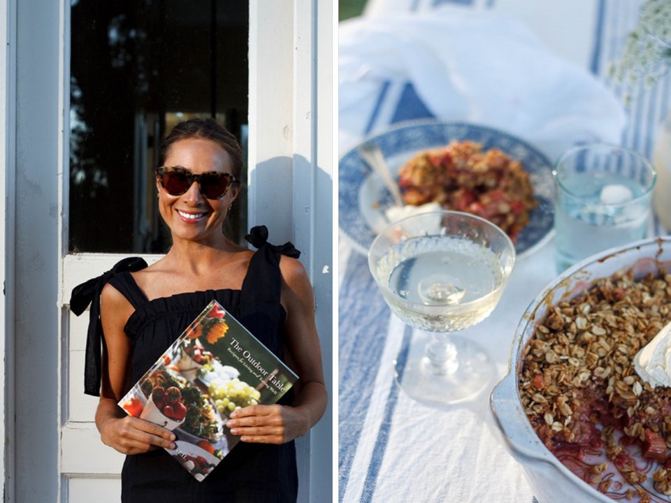 Η Alanna O’Neil κρατώντας το νέο της βιβλίο «The Outdoor Living» με συνταγές μαγειρικής, που μόλις κυκλοφόρησε από τις εκδόσεις Yellow Pear Press - Φωτογραφίες: Courtesy of Alanna O’Neil 