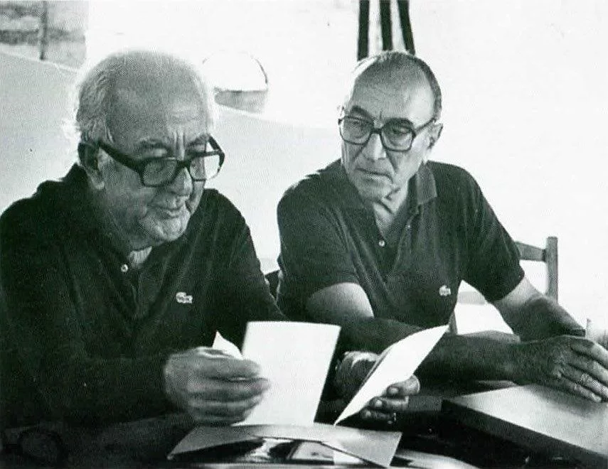 Ο Νίκος Νικολάου με τον Γιάννη Μόραλη