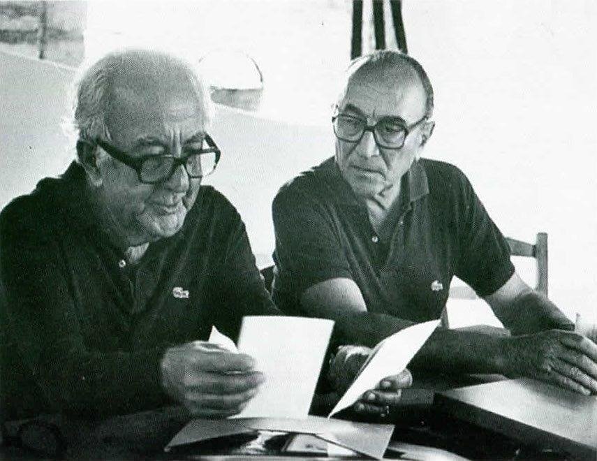 Ο Νίκος Νικολάου με τον Γιάννη Μόραλη 