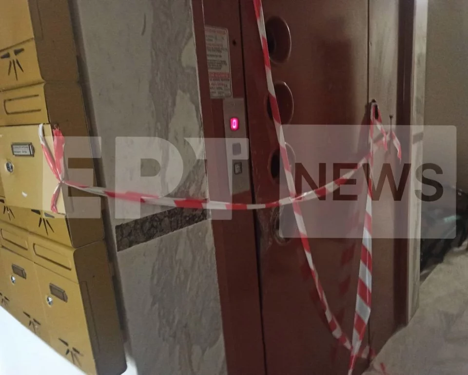 Το μοιραίο ασανσέρ μέσα στο οποίο βρήκε τραγικό θάνατο ο 26χρονος / ΕΡΤ 