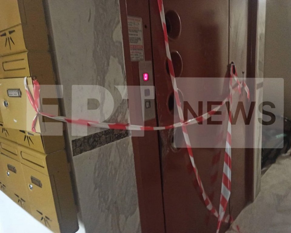 Το μοιραίο ασανσέρ μέσα στο οποίο βρήκε τραγικό θάνατο ο 26χρονος / ΕΡΤ