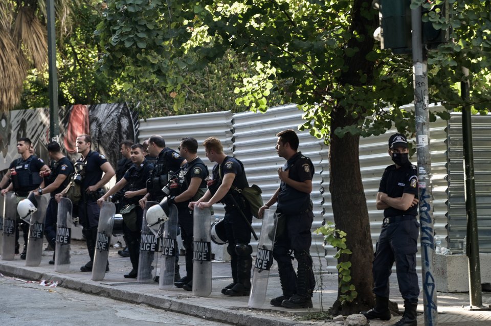 Ισχυρές αστυνομικές δυνάμεις στα Εξάρχεια / EUROKINISSI