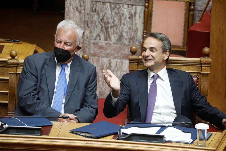 Ο Κυριάκος Μητσοτάκης με τον Παναγιώτη Πικραμμένο