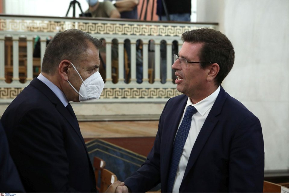 Ο Νίκος Παναγιωτόπουλος με τον βουλευτή της ΝΔ, Δ. Καιρίδη / Φωτογραφία: INTIME - ΠΕΡΙΣΤΕΡΗΣ ΔΗΜΗΤΡΗΣ