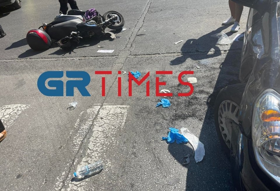 Το ατύχημα στο κέντρο της Θεσσαλονίκης / Πηγή: grtimes