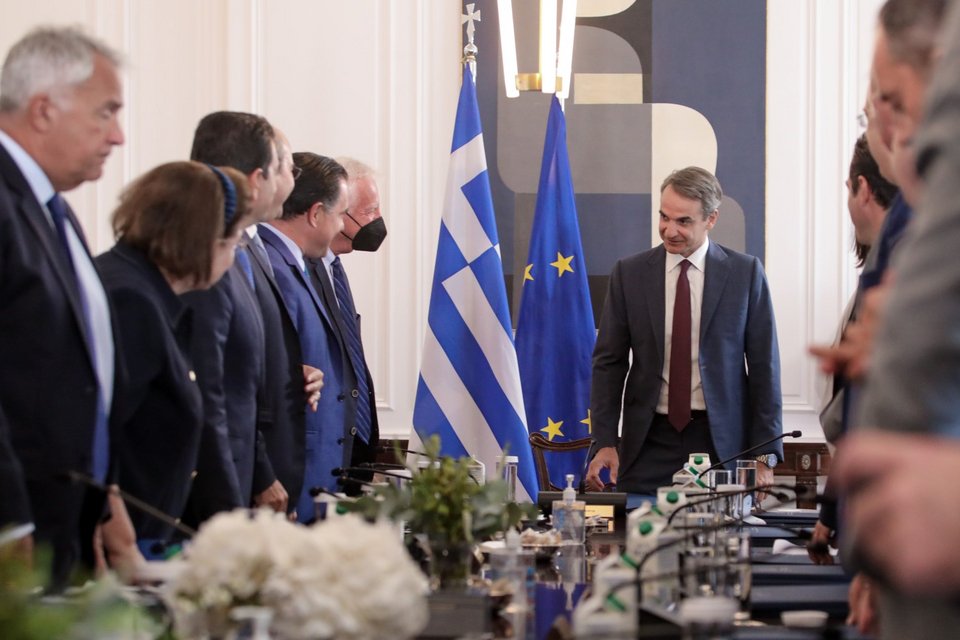 Ο Κυριάκος Μητσοτάκης στο υπουργικό συμβούλιο-Φωτογραφία: ΓΙΑΝΝΗΣ ΠΑΝΑΓΟΠΟΥΛΟΣ / EUROKINISSI