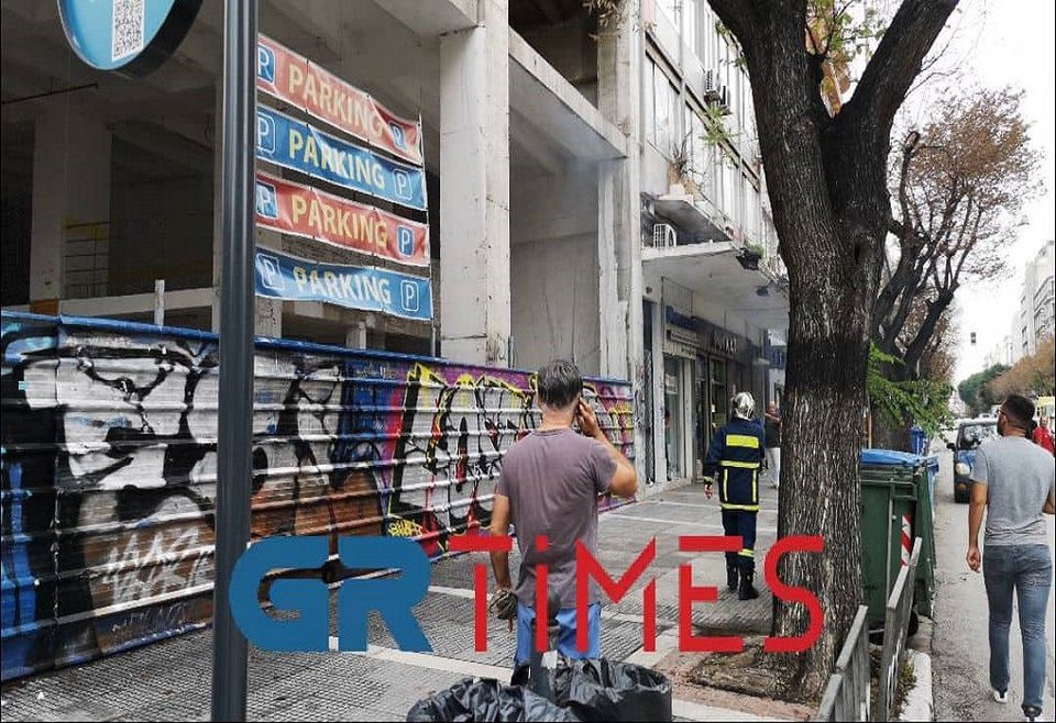 Έκρηξη σε υποσταθμό της ΔΕΗ στο κέντρο της Θεσσαλονίκης. Φωτογραφία από GRTimes