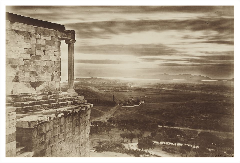 Φρεντ Μπουασονά (1858-1946) Ηλιοβασίλεμα στη Σαλαμίνα: Άποψη από τα Προπύλαια, 1907 © Τρικόγλειος Βιβλιοθήκη-Ευγενική παραχώρηση της Βιβλιοθήκης και του Κέντρου Πληροφόρησης ΑΠΘ