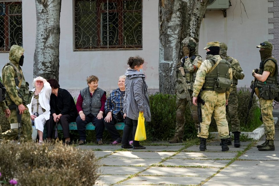 Ρωσικά δημοψηφίσματα στη Χερσώνα της Ουκρανίας / Φωτογραφία: AP