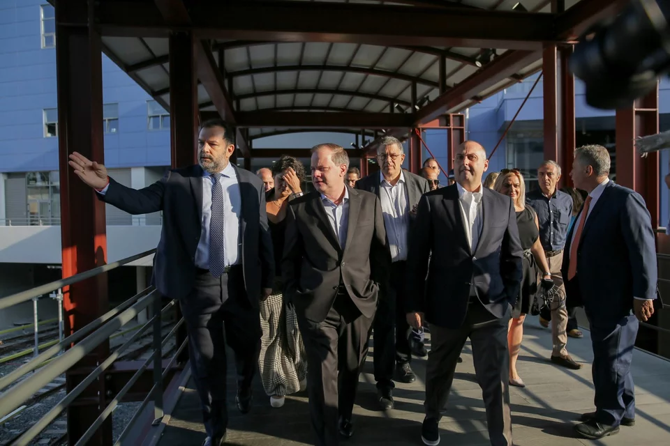 Ο κ. Καραμανλής επιβλέποντας τα έργα στο Μετρό Θεσσαλονίκης