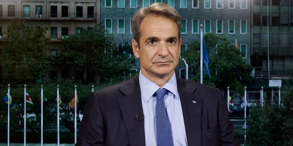 Ο Κυριάκος Μητσοτάκης κατά την διάρκεια της συνέντευξής του στο CNN -Φωτογραφία: Δημήτρης Παπαμήτσος