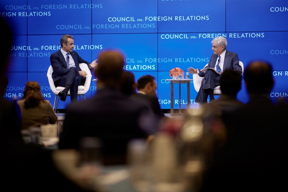 Ο Κυριάκος Μητσοτάκης στο Council on Foreign Relations- Φωτογραφία:Γραφείο Τύπου Πρωθυπουργού/Δημήτρης Παπαμήτσος