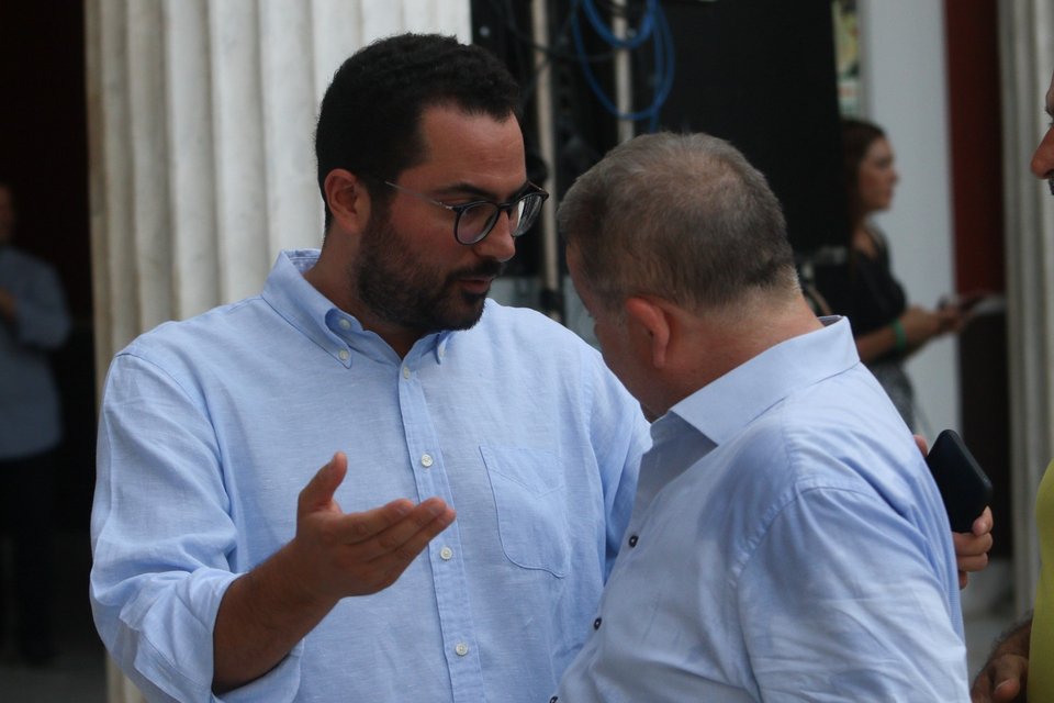 Ο γραμματέας του ΠΑΣΟΚ, Ανδρέας Σπυρόπουλος, στο Ζάππειο / Φωτογραφία: ΧΡΗΣΤΟΣ ΜΠΟΝΗΣ/Eurokinissi