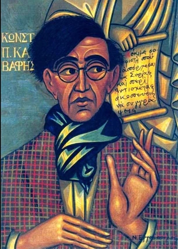 Ο Εγγονόοουλος ζωγράφισε τον Καβάφη άρρωστο στο νοσοκομείο. 