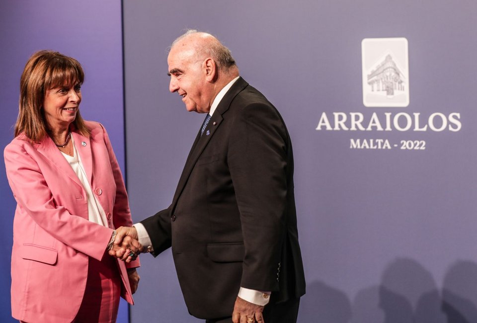 Η Κατερίνα Σακελλαροπούλου στη 17η Άτυπη Σύνοδο Αρχηγών Κρατών της Ομάδας Arraiolos / Φωτογραφία: Eurokinissi