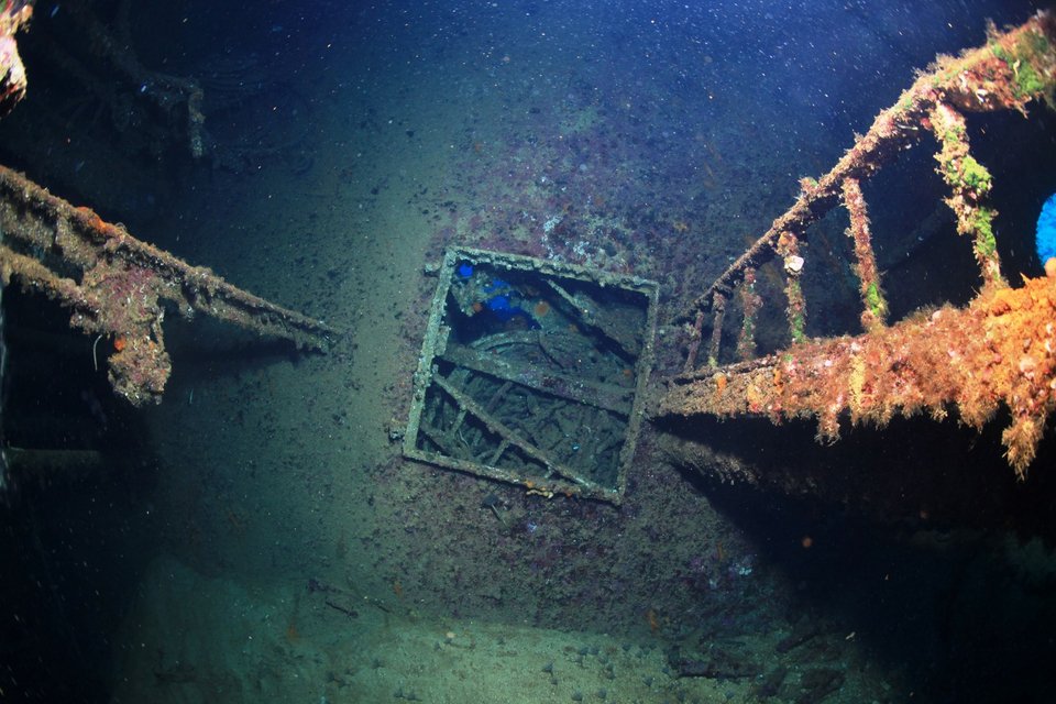 Ο «Αφρικανός Μαρκήσιος». Εσωτερική άποψη από το πλωριό αμπάρι / Φωτογραφία ΑΠΕ-ΜΠΕ