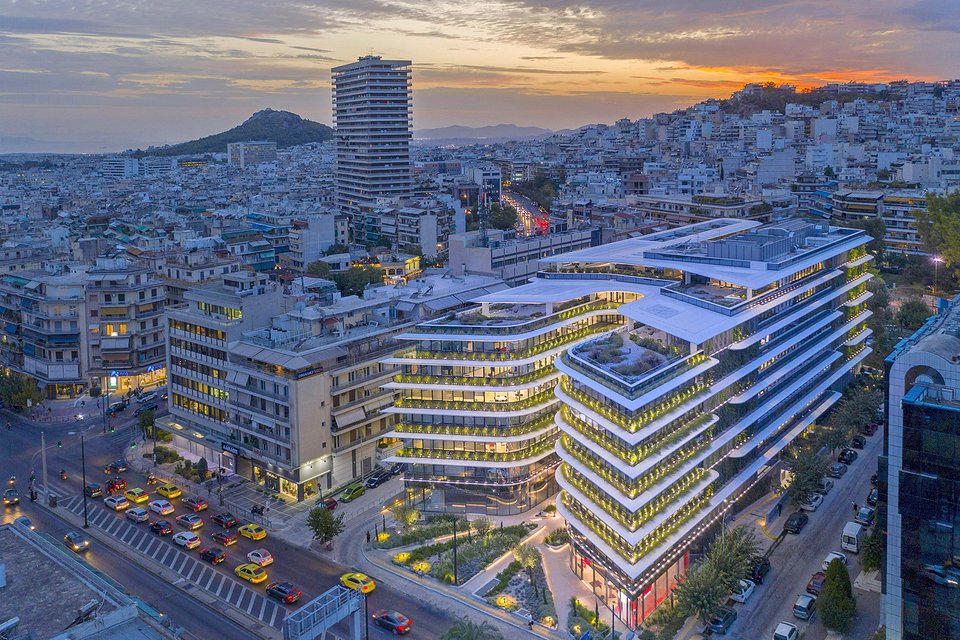 To κτίριο The Orbit έδωσε έναν φουτουριστικό χαρακτήρα στην περιοχή / Φωτογραφία: The Orbit Urban Office Campus/noval-properties.com