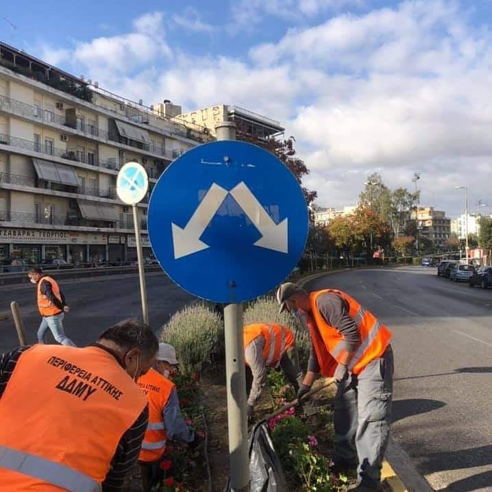 Στιγμιότυπο από τα έργα στη συμβολή των οδών Λ. Συγγρού και Λαγουμιτζή / Φωτογραφία: Instagram Γιώργος Δημόπουλος
