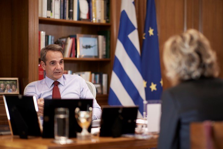 Μητσοτάκης: «Καθημερινά, οι ελληνικές αρχές κάνουν το καλύτερο δυνατό για να σώσουν μετανάστες που κινδυνεύουν και έχουμε σώσει χιλιάδες ζωές από το 2015» / Φωτογραφία: ΓτΠ/Δημήτρης Παπαμήτσος