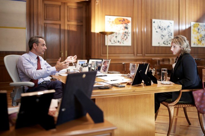 Μητσοτάκης στο Le Point: «Μοναδικό καθήκον μου είναι να υπερασπιστώ την ασφάλεια της χώρας μου με κάθε μέσο» / Φωτογραφία: ΓτΠ/Δημήτρης Παπαμήτσος