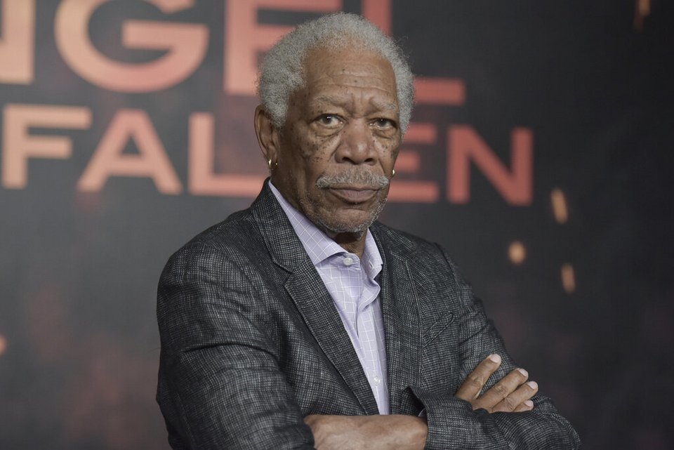 Ο Morgan Freeman σε φωτογράφηση για την ταινία "Angel Has Fallen"