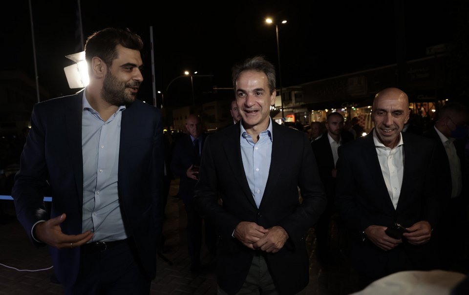 Κυριάκος Μητσοτάκης, Παύλος Μαρινάκης και Γιάννης Μπρατάκος προσέρχονται στην εκδήλωση για τα 48 χρόνια ΝΔ -Φωτογραφία: Intimenews/ΛΙΑΚΟΣ ΓΙΑΝΝΗΣ