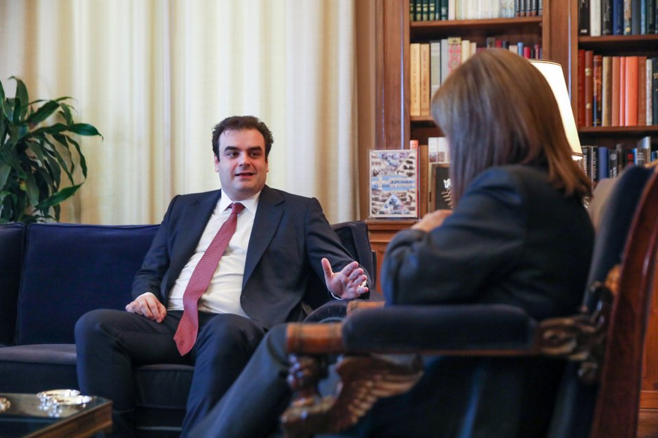 Συνάντηση Σακελλαροπούλου-Πιερρακάκη στο προεδρικό μέγαρο / ΓΙΑΝΝΗΣ ΠΑΝΑΓΟΠΟΥΛΟΣ/EUROKINISSI