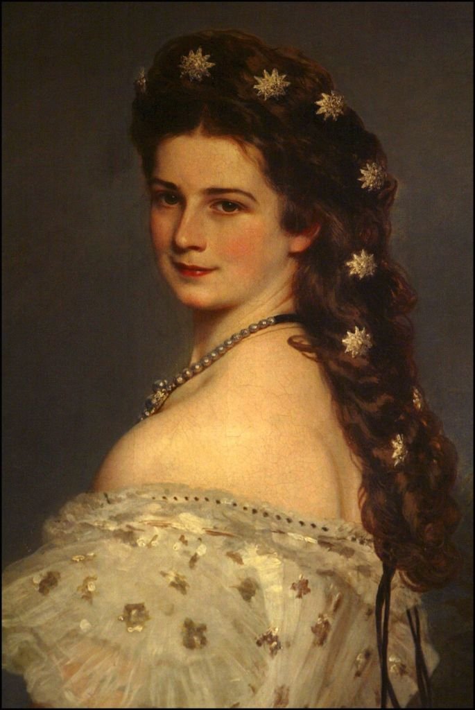 Η Σίσσυ από τον Winterhalter, φορώντας τα διάσημα "Διαμαντένια Αστέρια" που κατασκευάστηκαν από τον κοσμηματοπώλη Kochert και της προσφέρθηκαν από τον Φρανσουά-Ιωσήφ