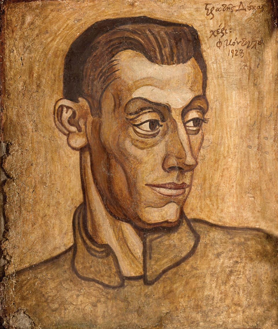 Φώτης Κόντογλου (1895-1965), «Στρατής Δούκας», 1923. Νωπογραφία, 32 × 27 εκ. Ιδιωτική συλλογή