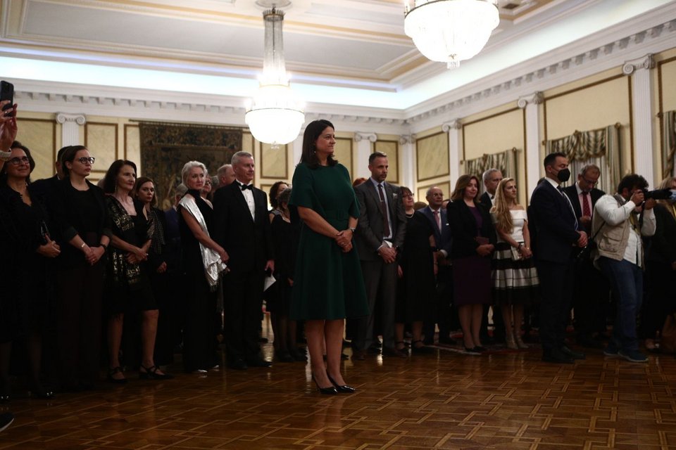 Δεξίωση από την ΠτΔ Κατερίνα Σακελλαροπούλου προς τιμήν των εκπροσώπων τριάντα αμερικανικών πανεπιστημίων / Φωτογραφία: Eurokinissi