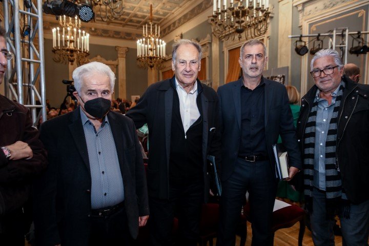 Μίμης Ανδρουλάκης, Κώστας Λαλιώτης, Γιάννης Μώραλης -Φωτογραφία: ΓΙΑΝΝΗΣ ΠΑΝΑΓΟΠΟΥΛΟΣ/EUROKINISSI