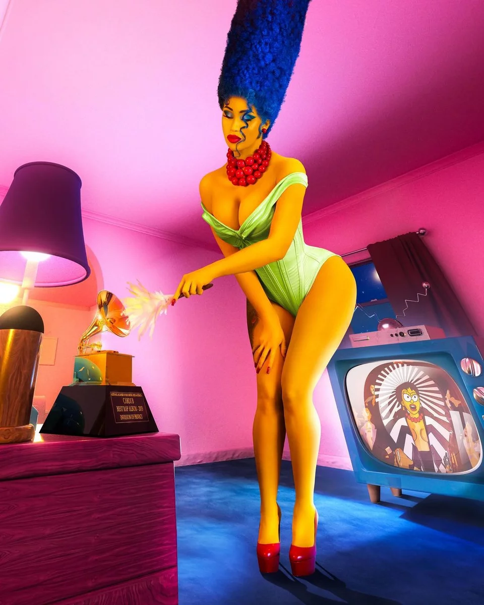 Η Cardi B σε χαρακτήρα της σειράς Simpsons 